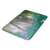 明るい日の出と私の庭のピンクの円錐飾り バスマット (アングル)