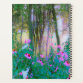 明るい日の出と私の庭のピンクの円錐飾り プランナー手帳 (裏面)