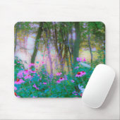 明るい日の出と私の庭のピンクの円錐飾り マウスパッド (マウス)