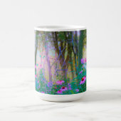 明るい日の出と私の庭のピンクの円錐飾り モーフィングマグカップ (中央)