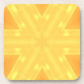 明るい日の出と線の万華鏡のように千変万化するパターン コースター (正面)