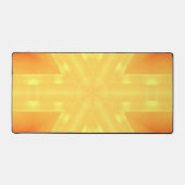 明るい日の出と線の万華鏡のように千変万化するパターン デスクマット (正面)