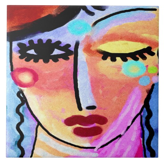 明るい日先進抽象芸術デジ絵画タル タイル (正面)