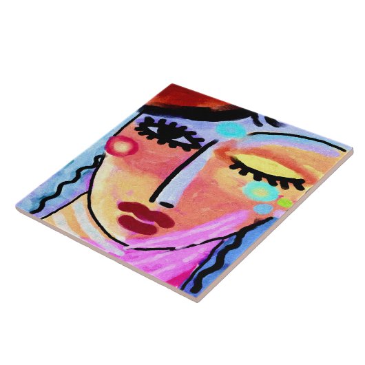 明るい日先進抽象芸術デジ絵画タル タイル (側面)