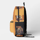 明るい日没のアニマルアートシーン プリントバックパック (右)