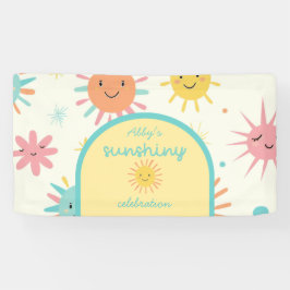 明るい日照りフォト誕生日 横断幕