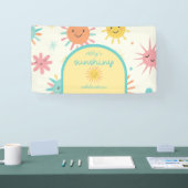 明るい日照りフォト誕生日 横断幕 (トレードショー)