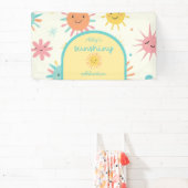 明るい日照りフォト誕生日 横断幕 (インサイチュ)