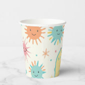 明るい日照りフォト誕生日 紙コップ (右)