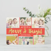 明るい日編集可能なカラーコラージュホリデーカード シーズンカード (スタンド正面)
