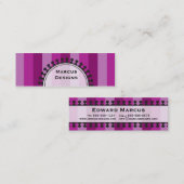 明るい日除けの細い紫色の名刺 スキニー名刺 (正面/裏面)