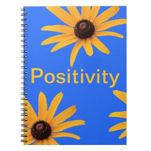 明るい日黄色の花オン王室のブルー ノートブック (正面)