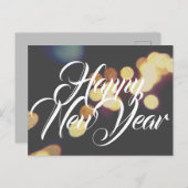 明るい明かりの中で新年を迎える ポストカード (正面/裏面)
