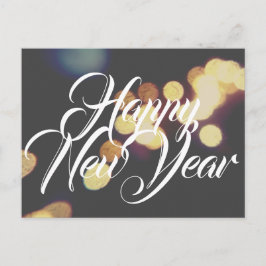 明るい明かりの中で新年を迎える ポストカード