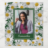 明るい明るいデイジーカスタムの写真 – ワインラベル (シングルラベル)