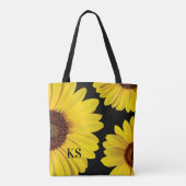 明るい明るいモノグラムヒマワリトートバッグ トートバッグ (裏面)