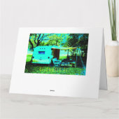 明るい明るいヴィンテージキャンパーハッピーバースデーカード カード (裏面)