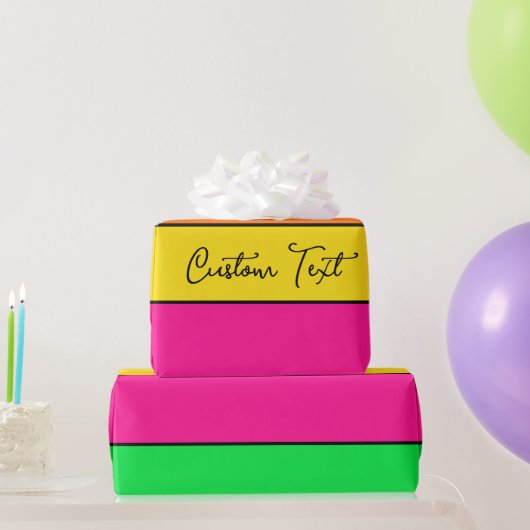 明るい明るい色の無地のカスタム文字 ラッピングペーパー (パーティーギフト)