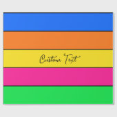 明るい明るい色の無地のカスタム文字 ラッピングペーパー (フラット)