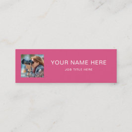 明るい明るい赤紫色ミニコールカード（ホワイトスクリプト付） コーリングカード