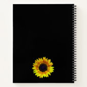 明るい明るい黄色のひまわり – プランナー ノートブック (裏面)