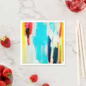 明るい明カラフルるいモダン抽象芸術 スタンダードカクテルナプキン (インサイチュ)