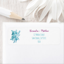 明るい明モダンるいフローラブルー海リターン ラベル