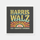 明るい明日のためにハリスワルツKamala Harris スタンダードカクテルナプキン (正面)