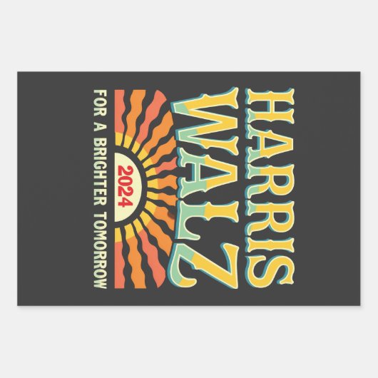 明るい明日のためにハリスワルツKamala Harris ラッピングペーパーシート (正面)