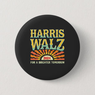 明るい明日のためにハリスワルツKamala Harris 缶バッジ