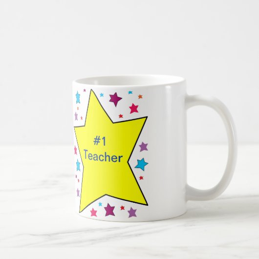 明るい星が付いている先生のマグ コーヒーマグカップ (右)