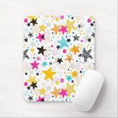 明るい星とドットのクリップボード マウスパッド (マウス)