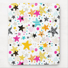 明るい星とドットのクリップボード マウスパッド