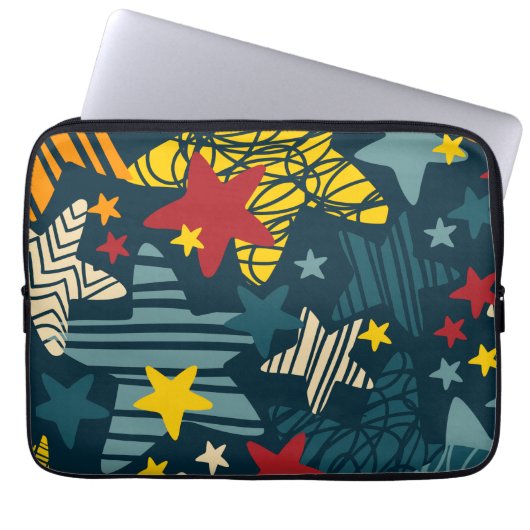 明るい星とドットCase-Mate iPhoneケーストリフォル ラップトップスリーブ (正面)