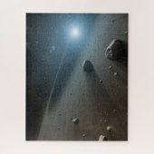 明るい星のまわりにのベガの小惑星帯。 ジグソーパズル (縦)