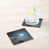 明るい星のまわりにのベガの小惑星帯。 スクエアペーパーコースター (インサイチュ)