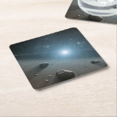 明るい星のまわりにのベガの小惑星帯。 スクエアペーパーコースター (アングル)