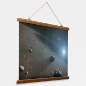 明るい星のまわりにのベガの小惑星帯。 吊り下げ型タペストリー (傾斜あり)