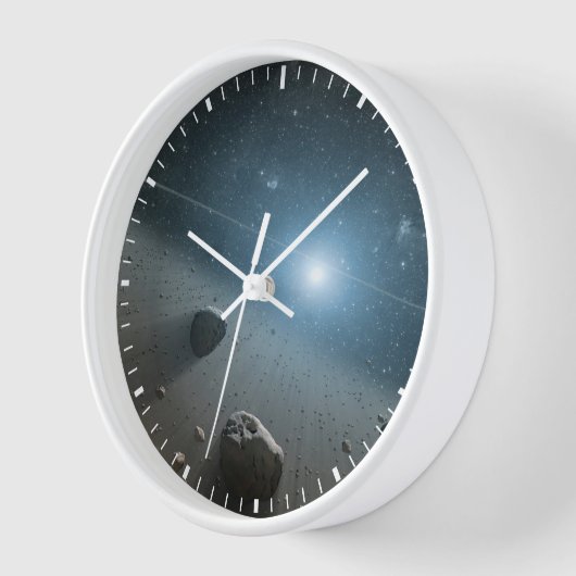 明るい星のまわりにのベガの小惑星帯。 壁時計 (傾斜)