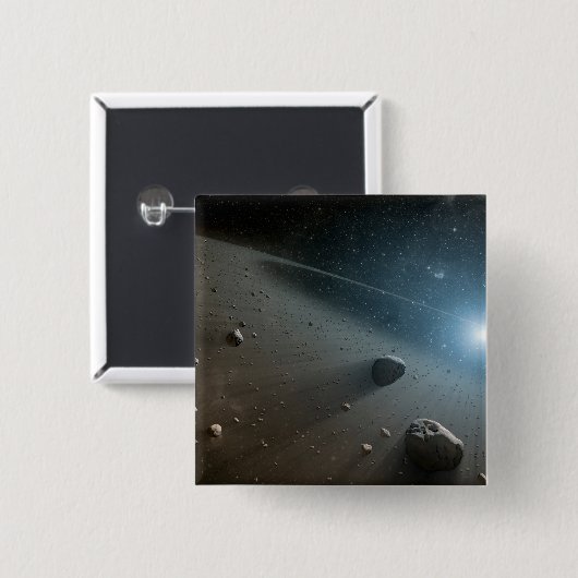 明るい星のまわりにのベガの小惑星帯。 缶バッジ (正面&裏面)