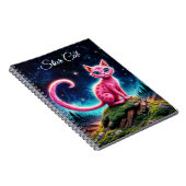 明るい星の下の魔法のような青い目の猫 ノートブック (右側)