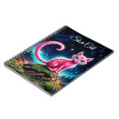 明るい星の下の魔法のような青い目の猫 ノートブック (左側)