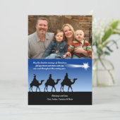 明るい星の写真のクリスマスカード シーズンカード (スタンド正面)