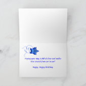 明るい星の誕生日カード カード (内部)