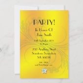 明るい星の誕生日パーティーの招待 招待状 (裏面)