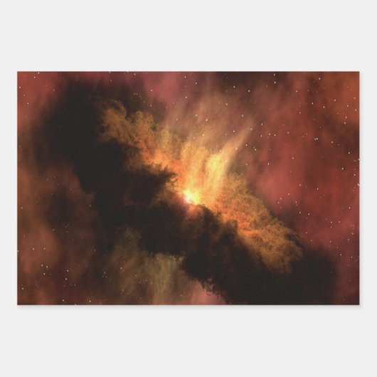 明るい星を持つ驚くべき銀河系 ラッピングペーパーシート (正面)