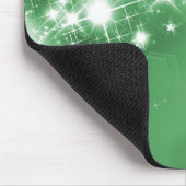 明るい星ライトオングリーンモノグラム マウスパッド (コーナー)