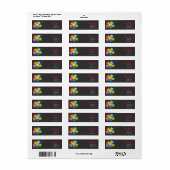 明るい星 – クリスマス住所 シール (フルシート)