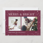 明るい星 |メリー & Bright Photo Holiday Card シーズンカード (正面)