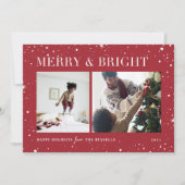 明るい星 |メリー & Bright Photo Holiday Card シーズンカード (正面)